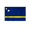 2x3 ft Flag-Nylon, variant on AGAS Small Curacao Flag 4x6 inch mounted onto 11 inch Plastic Pole Polyester Fabric Stitched Edges Curacao Desk Flags