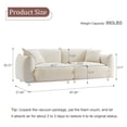 thumbnail image 2 of 87" Sherpa Cloud Couch, Modern Soft Teddy Plush Couch, Boucle Cloud Sofa Couch, Deep Seat Upholstered 3 Seater Sofa for Living Room Bedroom Apartment, White, 2 of 7