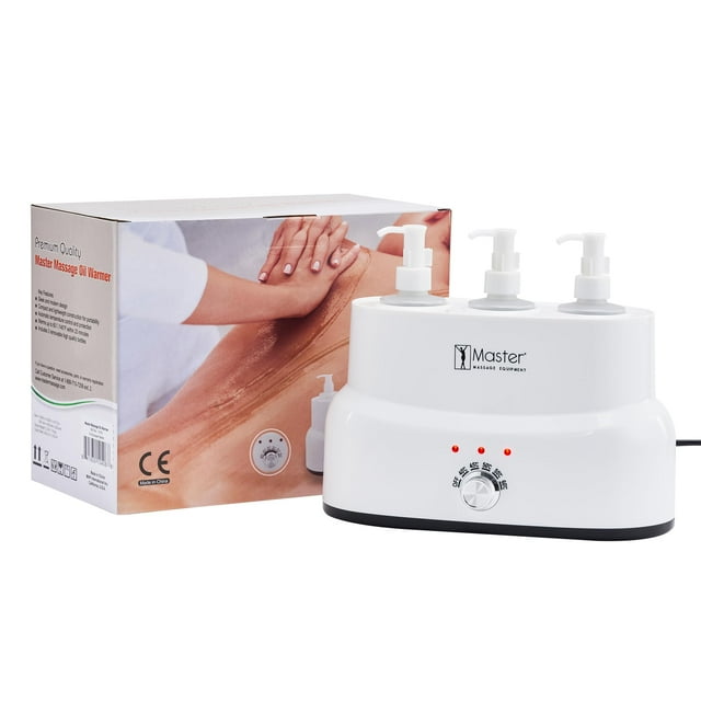 Master Massage Three Bottle Massage Oil Warmer-Professional Massage Lotion Heater with Empty Bottles- Massage Cream Heating Device- Massage Oil Bottle Warming Heater Heating Furna