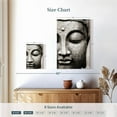 thumbnail image 3 of Elephant Stock Meditating Buddha Face Wall Art - Vertical Canvas Wall Art - Dining Room Wall Decor - Religion And Spirituality Canvas - Black And White Decor - 8" x 12", 3 of 4