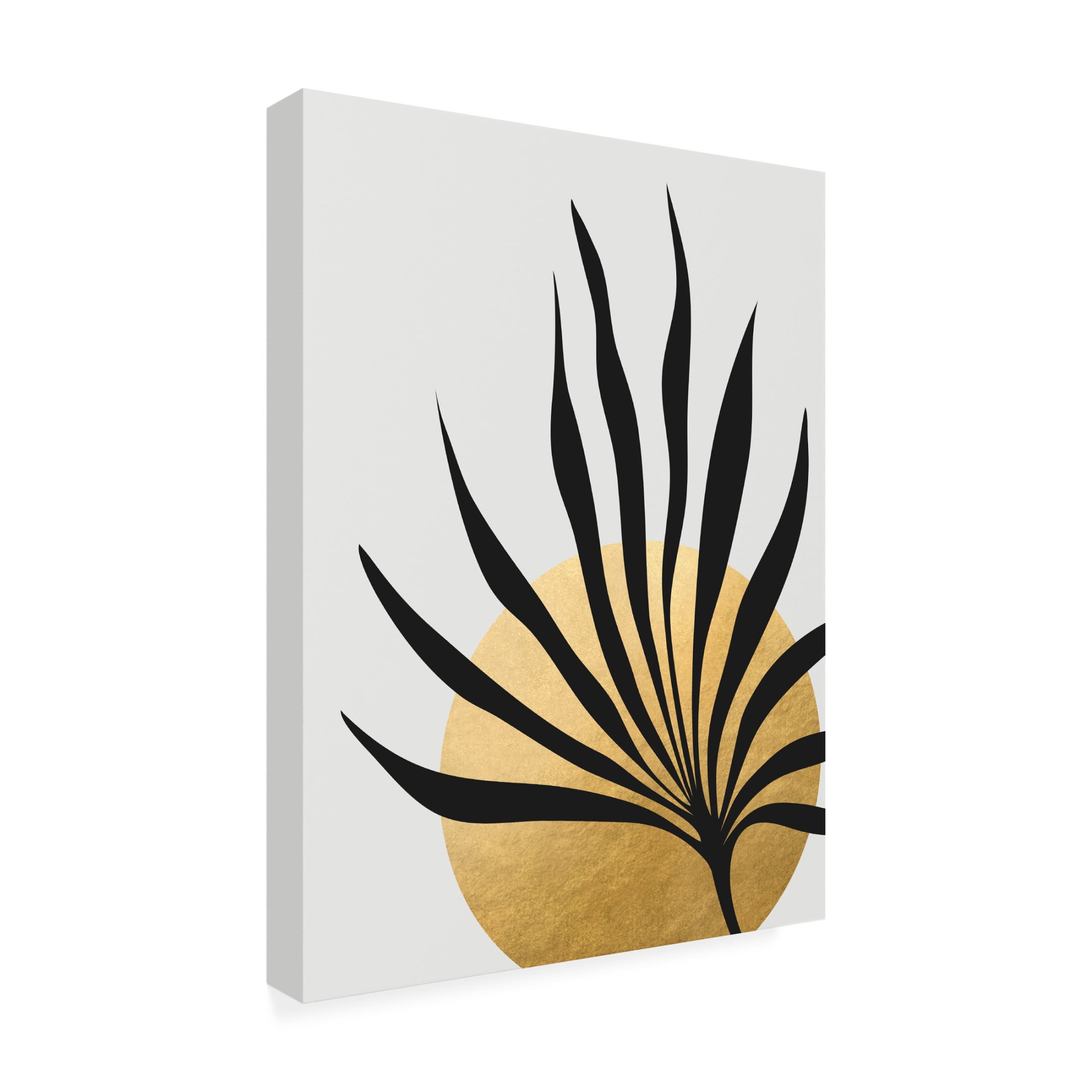 Trademark Fine Art Rosana Laiz Blursbyai Tropical sun and palm leaf Canvas Wall Art