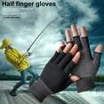 thumbnail image 3 of Guantes sin dedos al aire libre bicicleta antideslizante medio dedo pesca negro Hugtrwg  Para estrenar, 3 of 6