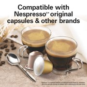 Hamilton Beach Espresso Machine, Compatible with Nespresso Original Capsules, Black with Chrome Accents