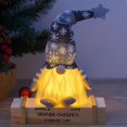 thumbnail image 4 of Christmas Gnome with LED Light Knit Star Nisse Figurine Plush Swedish TomteRed, 4 of 5
