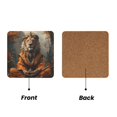 thumbnail image 2 of Xecao Jungle Meditating Lion for MDF Cork Coaster 4 Pcs,Drink Coasters,Suit for House Warming Gifts New Home ,Coffee Table Decor-Square, 2 of 7