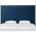 thumbnail image 4 of Posh Living Tristan Velvet Nailhead Trim Headboard Queen Size - Navy, 4 of 9