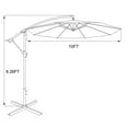 thumbnail image 2 of Villacera Cantilever Umbrella - 10FT Offset Outdoor Patio Umbrella with Tilt, Beige, 2 of 8