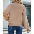 thumbnail image 4 of Fuzzy Texture Raglan Sweater Beige Small, 4 of 4