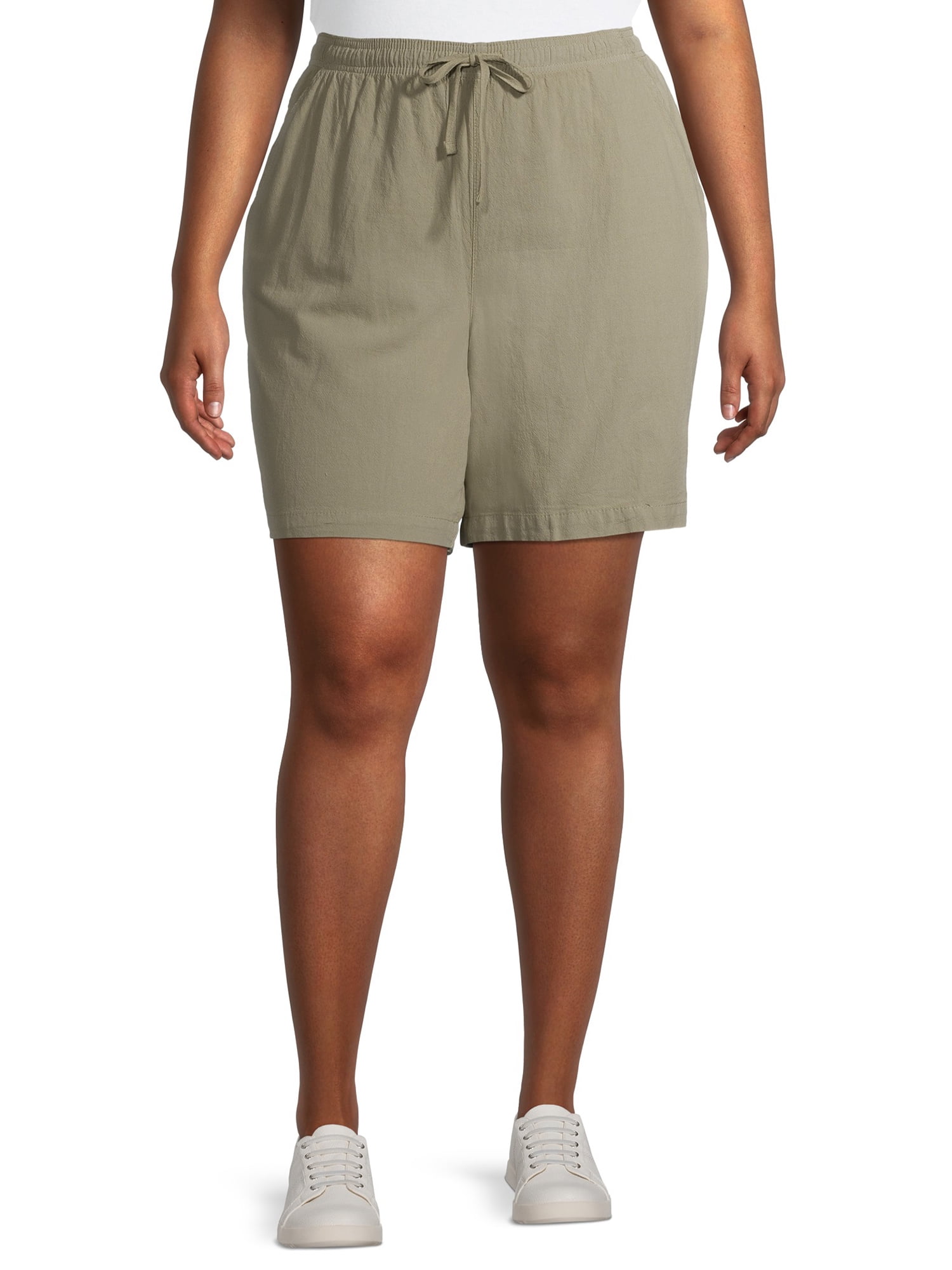 Erika Erika Women's Plus Size Lucy Soft Pull On Drawstring Shorts