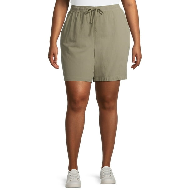 Erika Erika Women's Plus Size Lucy Soft Pull On Drawstring Shorts