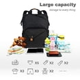 thumbnail image 2 of Bolso para cambiador de pañales Hap Tim Mochila de doble compartimento Gris oscuro impermeable, 2 of 3
