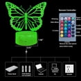 thumbnail image 7 of YSTIAN Butterfly Night Light Birthday Gift for Girls 3D Illusion Lamp Bedside Lamp with 16 Colors Changing Remote Control Butterfly Toys Christmas Gifts, 7 of 7