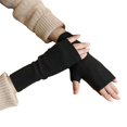 thumbnail image 2 of Eoperou 1 Pair Cozy Touch Screen Gloves Warmth Style Autumn Self-heating Half-finger Design Gloves for Winter Gift, 2 of 8