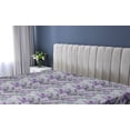 thumbnail image 5 of Ambesonne Floral Fitted Sheet, Retro Meadow Bloom Leaves, Queen Size, Violet Mauve and Grey Teal, 5 of 5