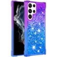 thumbnail image 3 of Case for Samsung Galaxy S21 Ultra, Galaxy S21 Ultra Case Liquid Cute Glitter Heavy Duty Shockproof Soft TPU Protective for Girls Women Phone Case for Samsung Galaxy S21 Ultra Gradient Purple, 3 of 12