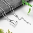 thumbnail image 3 of Heart Cremation Jewelry for Ashes Holder Urn Necklace for Husband Memorial Urn Pendants with Chain, 3 of 3