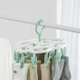 thumbnail image 3 of 16-Clips Folding Clothes dryer Hanger Children Adults Clothes Dryer Windproof Socks Underwear Plastic Drying Rack Organizer, 3 of 9