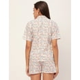thumbnail image 4 of Moomaya Sleepwear, Shirt & Shorts Night Suit Set, Printed Cotton Pjs Lounge Set, 4 of 9