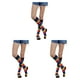 thumbnail image 3 of Calcetines a rayas hasta la rodilla Sonducket 1 par arcoiris negro, 3 of 6