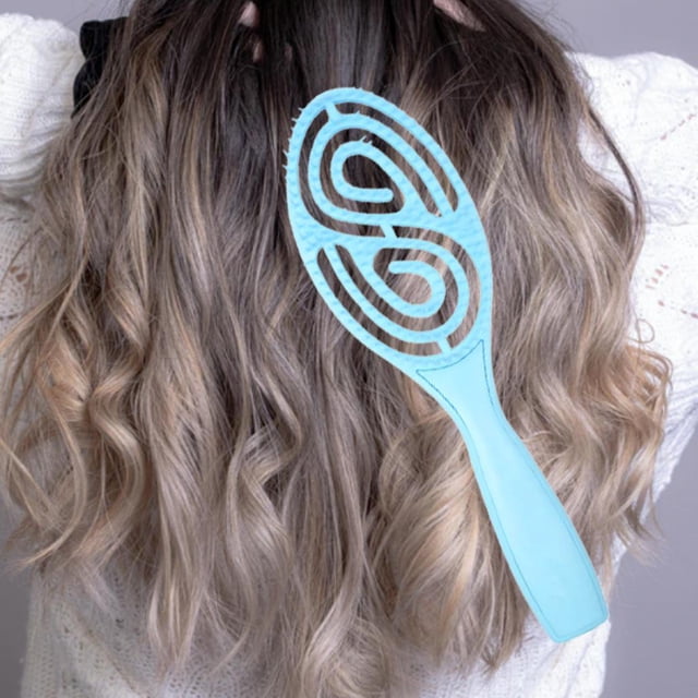 Ventilación Cepillo para El Cabello para El Cabello Herramienta de Peluquería para Desenredar El Cabello profesion - Azul Macarena cepillo de pelo