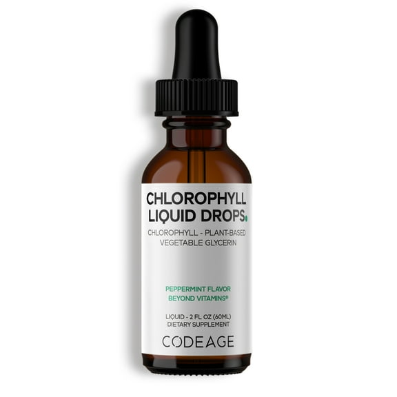 Codeage Codeage Chlorophyll Liquid Drops, Vegan Chlorophyllin Supplement, Organic Peppermint Oil, 60 ml