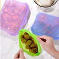 thumbnail image 7 of COM1950s Reusable Silicone Food Storage Bags, Microwave Safe, Freezer & Dishwasher Safe Airtight Standup Pouch for Meal Prep, Soup, Snacks, 7 of 7
