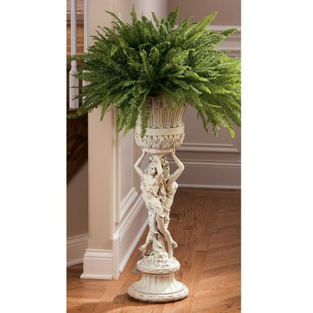 - Design Toscano Neoclassical Les Filles Joyeuses Pedestal Plant Stand