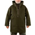 thumbnail image 1 of Men Thermal Windbreaker Jacket Winter Warm Hooded Wool Coat, 1 of 2