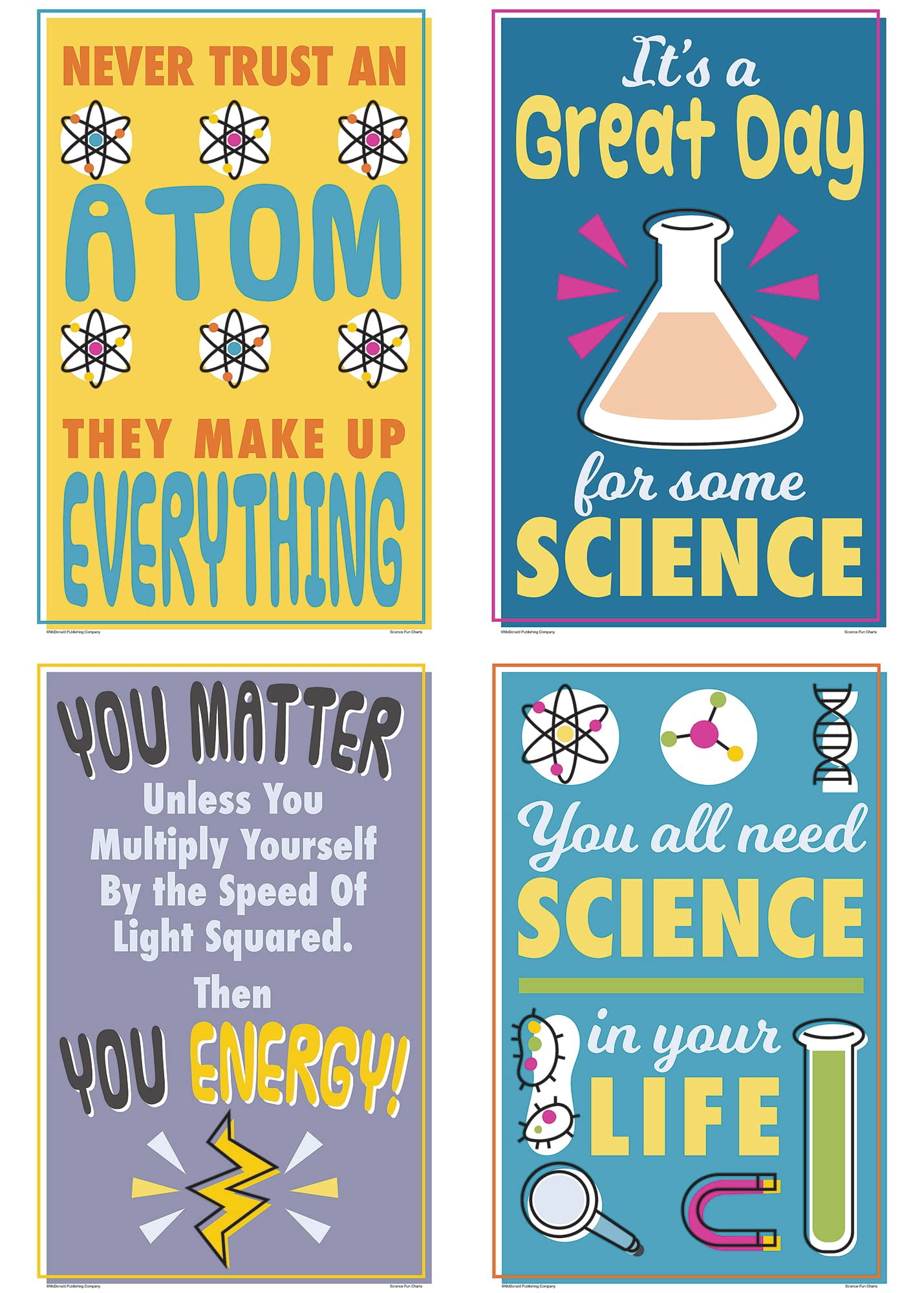 Teacher Created Resources Science Fun Charts, Set of 8