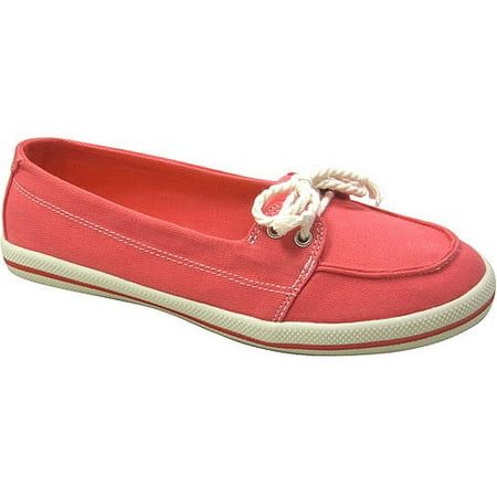 Faded Glory Women's Chica Canvas Boat Shoe - Walmart.com