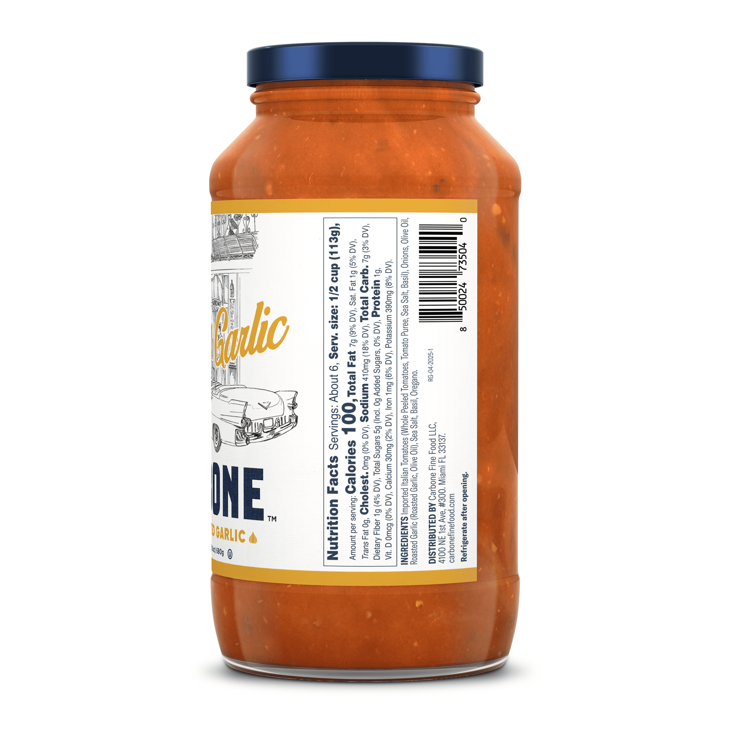 (2 pack) Carbone Fine Foods Roasted Garlic Pasta Sauce, 24 oz
