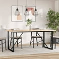 thumbnail image 3 of vidaXL Dining Table O-Frame 70.9"x35.4"x29.5" Solid Wood Pine and Steel, 3 of 9