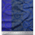 thumbnail image 1 of Soimoi polyester Crepe Fabric Stripe & Mandala Kaleidoscope Fabric Prints By Yard 42 Inch Wide, 1 of 1