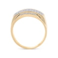thumbnail image 3 of 10kt Yellow Gold Mens Round Diamond Rectangle Cluster Ring 1/3 Cttw, 3 of 4
