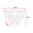 thumbnail image 4 of Máscara de Cosplay de mueca de cabeza, máscara japonesa, accesorio decorativo, máscara de cabeza aterradora, máscara de media cara samurái para puesta Plata, 4 of 8