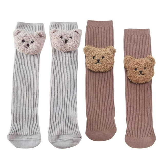 Calcetines gruesos de Dibujos Animados de Oso 3D Hugo para bebés y niños