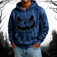 thumbnail image 4 of CONROSES Mens Halloween Hoodies Spooky Pumpkin Face Graphic Long Sleeve Hallowmas Pullover Hoodie for Men Fall Winter Hooded Sweatshirts with Pocket, 4 of 4