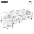thumbnail image 2 of Ndrfhaj Sectional Sofa, Modular Sofa, L-Shaped Sofa with Movable Ottoman and Two USB Ports, Grey, 2 of 8