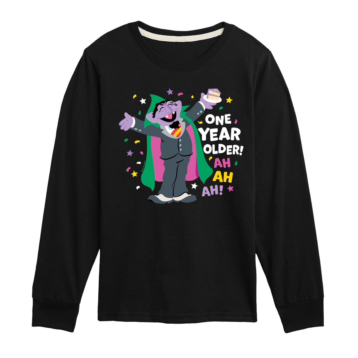 Sesame Street - The Count One Year Older - Toddler and Youth Long Sleeve T-Shirt