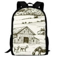 thumbnail image 5 of Lafuoo Farm Animals 2 Pattern Large Capacity Backpack, Durable Adjustable Straps Campus, Travel, Work Computer Backpack, Unisex-One Size, 5 of 7