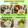 thumbnail image 6 of Kitchen Sink Draining Strainer Basket,Multi-Purpose Hanging Sink Strainer Basket,Kitchen Sink Food Waste Catcher,Press to Open The Waste Basket for Home Kitchens Garbage Leftovers,Yellow, 6 of 7