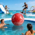 thumbnail image 1 of CaiYueKe 9 Inch PVC Inflatable Colorful Beach Ball Summer Pool Party Outdoor Water Fun Game Toy for Adults Swimming Pool Beach Lake Marble Pattern Design Portable Durable Lightweight, 1 of 7