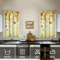thumbnail image 2 of Fall Kitchen Curtains 39 Inch Short - 32Panel Set, Autumn Harvest Print, Rod Pocket Window Treatment for Thanksgiving, Farmhouse, Cafe, Living Room - Machine Washable, 2 of 4