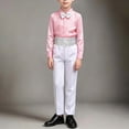 thumbnail image 5 of Lovzfmll 3-Piece Suit for Boys, Sequin Shirt & Bow Tie & Pants, Formal Performance Outfits for Big Boys, 15-16 Years, 5 of 8