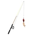 thumbnail image 3 of Fish Shape Telescopic Feathers Funny Cat Stick Pet Toy Rods Simulation Fishing Rod Kitten Playing Toy, 3 of 6