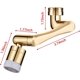 thumbnail image 4 of BRILLAR Aireador de grifo mejorado con 2 modos de pulverización - Extensor de grifo de baño de cocina (dorado), 4 of 5