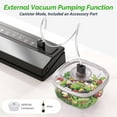 thumbnail image 4 of GERYON Scelleuse sous Vide, Machine de Mise sous Vide pour l'Entreposage des Aliments avec Sacs de Scellage et Rouleau, Scelleuse Alimentaire Automatique pour sous Vide, Conception Compacte, Lumières DEL, Facile à Nettoyer, Sèche, 4 of 8