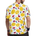 thumbnail image 2 of Wukai Strawberry Lemon Print Men's Short-Sleeved Mesh T-Shirt,Quick-Dry Short Sleeve Workout T-Shirt-Medium, 2 of 8