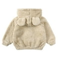 thumbnail image 3 of Mercatoo Toddler Girls Boys Full Zip Up Hooded Jacket Coat Winter Bear Ear Long Sleeve Thick Coats 1 to 7 Years for Boys, 3 of 7