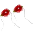 thumbnail image 4 of Cortina Retención Organdy flores cortina drapeado retenciones hebilla cortina corbata rojo rojo Magideal Cortina Retención, 4 of 6